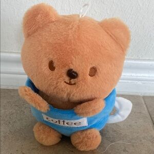 Cute Brown Bear Plush in Blue Cup